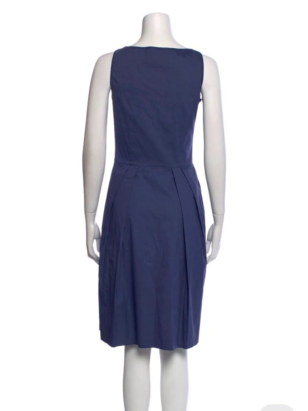 Prada Sport Vintage 2008 Navy Blue A-Line Sleeveless Dress Size 40 / US 4 - Picture 4 of 4